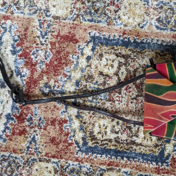 Mini Genuine Leather Purse Made in Italy Abstract - Picture 2 of 6